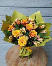 Букет цветов из:  Альстромерии и Розы #REPLACE_PRED# Нефтекумске