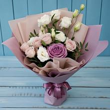 Букет цветов из:  Розы и Лизиантусы в Нефтекумске