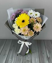 Букет цветов из:  Розы, Герберы и Хризантемы #REPLACE_PRED# Нефтекумске