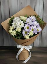 Букет цветов из:  Хризантемы и Розы в Нефтекумске