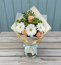 Букет цветов из:  Герберы, Розы и Хризантемы #REPLACE_PRED# Нефтекумске