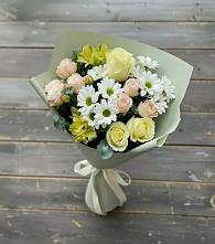 Букет цветов из:  Альстромерии, Розы и Хризантемы #REPLACE_PRED# Нефтекумске