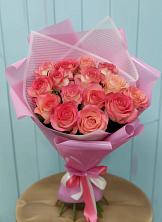Букет 15 Розовых роз Равель в Нефтекумске