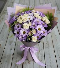 Букет цветов из:  Хризантемы и Розы в Нефтекумске